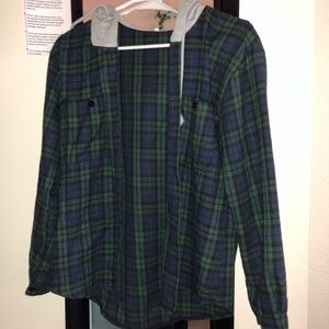 Dark Green/Blue Flannel